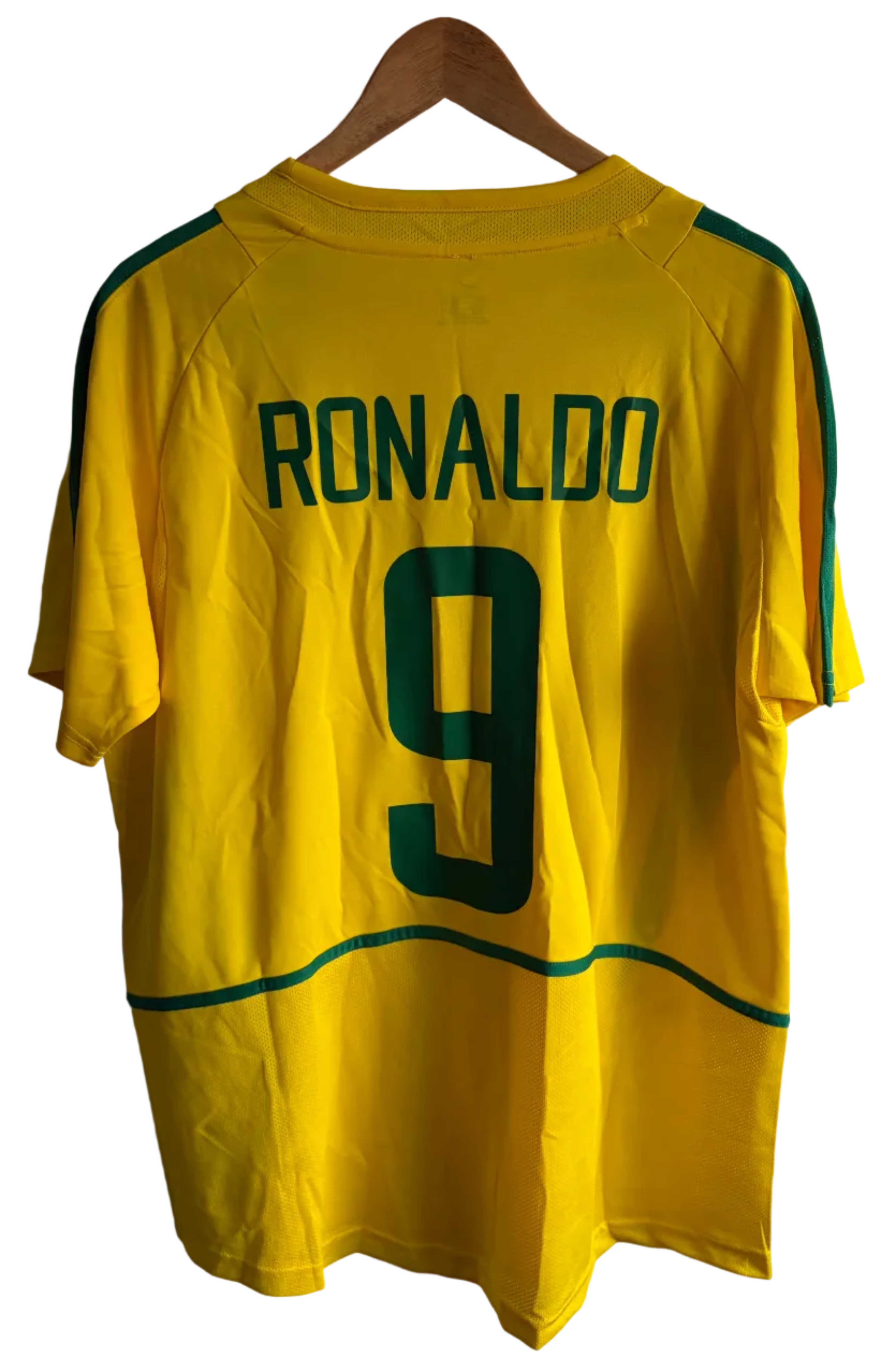 Brazil 2002 Home Shirt – Ronaldo #9 – XL
